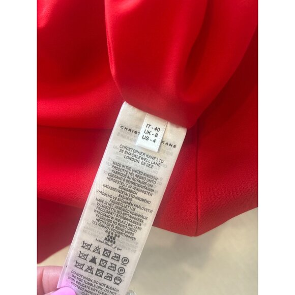 Christopher Kane Crystal-Embellished Crepe Mini Dress Red Size 4 NWT $1,695 - Picture 7 of 7